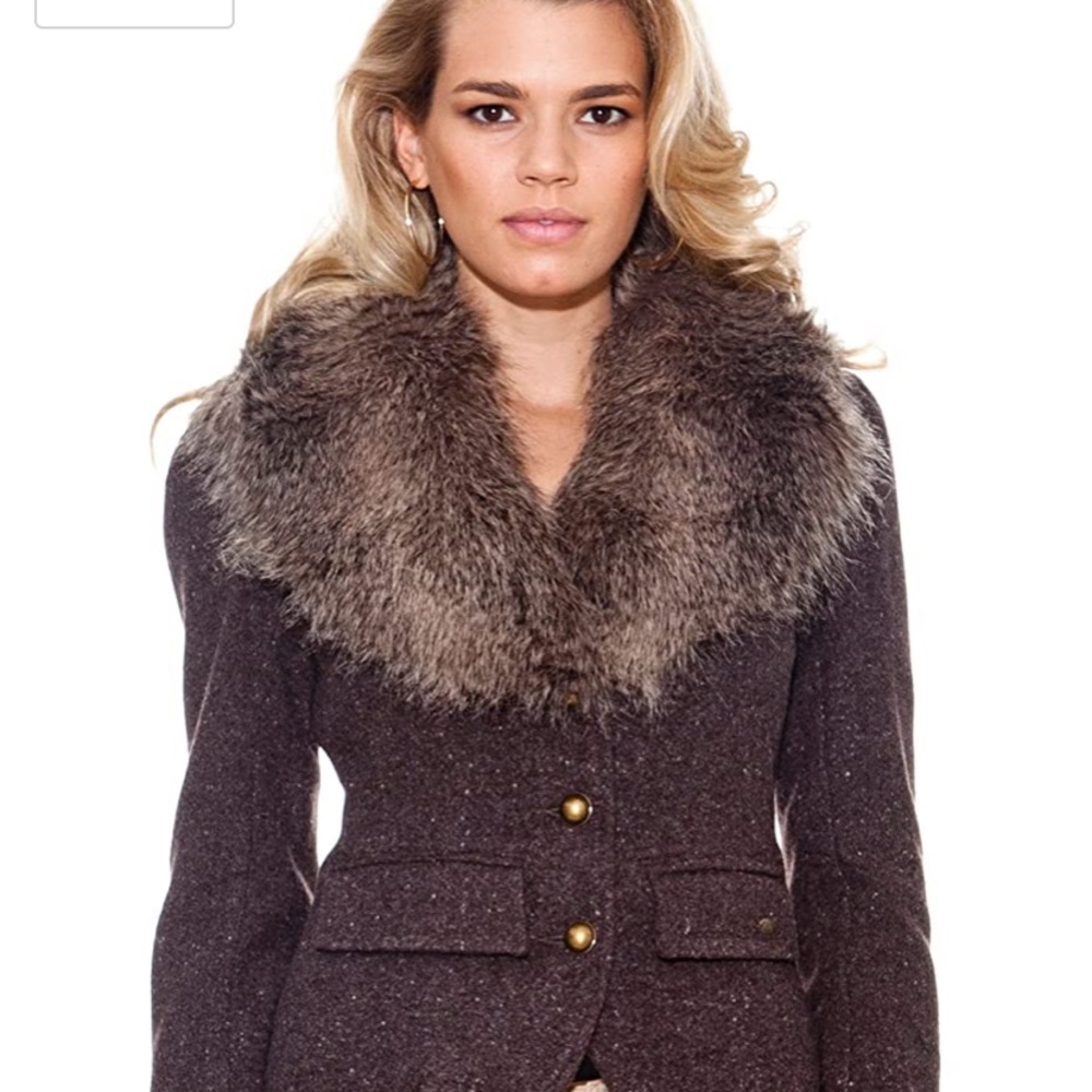 Faux fur coat by GUESS